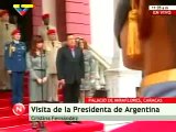 Chávez recibe a Cristina Fernández para profundizar comercio bilateral