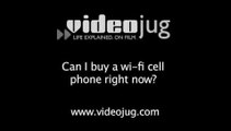 Can I buy a wi-fi cell phone right now?: Internet And Wi-Fi Cell Phones