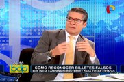 ¿Cómo reconocer billetes falsos? funcionario de BCR brinda información para evitar estafa