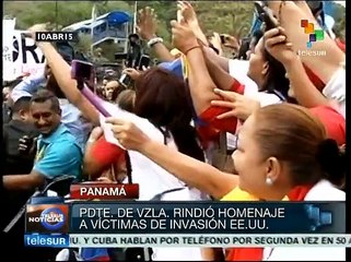 Panamá: Maduro rinde homenaje a las víctimas de la invasión de EE.UU.