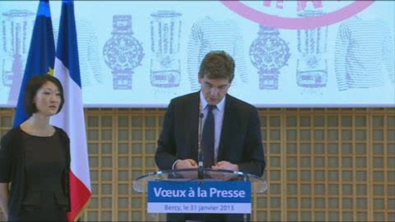 Archive - Voeux à la presse d'Arnaud Montebourg et de Fleur Pellerin