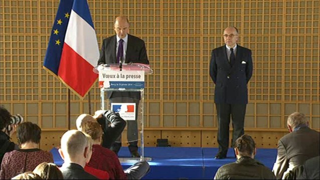 Archive - Vœux 2014 à la presse - Moscovici, Cazeneuve et Hamon