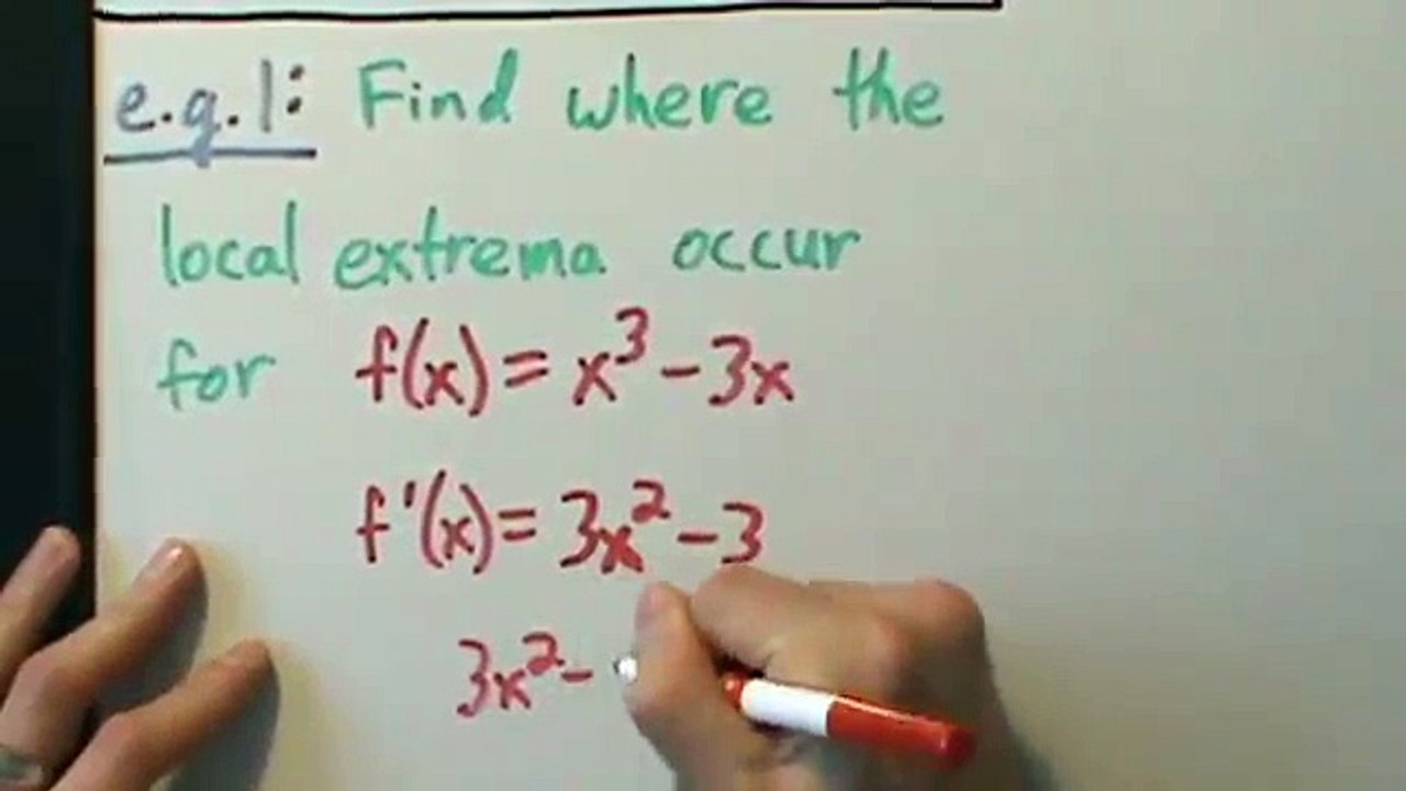 Calculus I - Second Derivative Test - Example 1