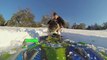 Cute little dog snowboarding : GoPro Pug Life