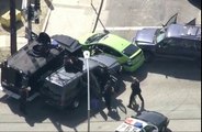 La police de L.A envoi plusieurs 4x4 blindés pour prendre en chasse un Taxi volé