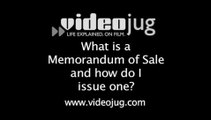 What is a Memorandum of Sale and how do I issue one?: Conveyancing For Private Sales
