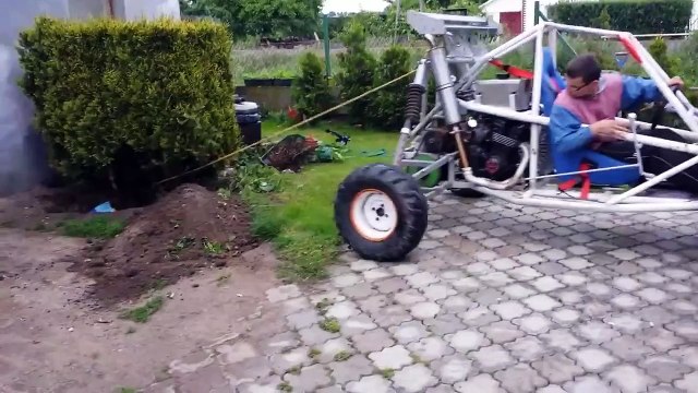 Déraciner un arbre avec une voiture buggy