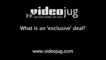 What is an 'exclusive' deal?: Publishing Contract Terms