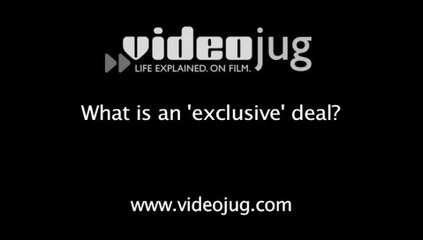 What is an 'exclusive' deal?: Publishing Contract Terms