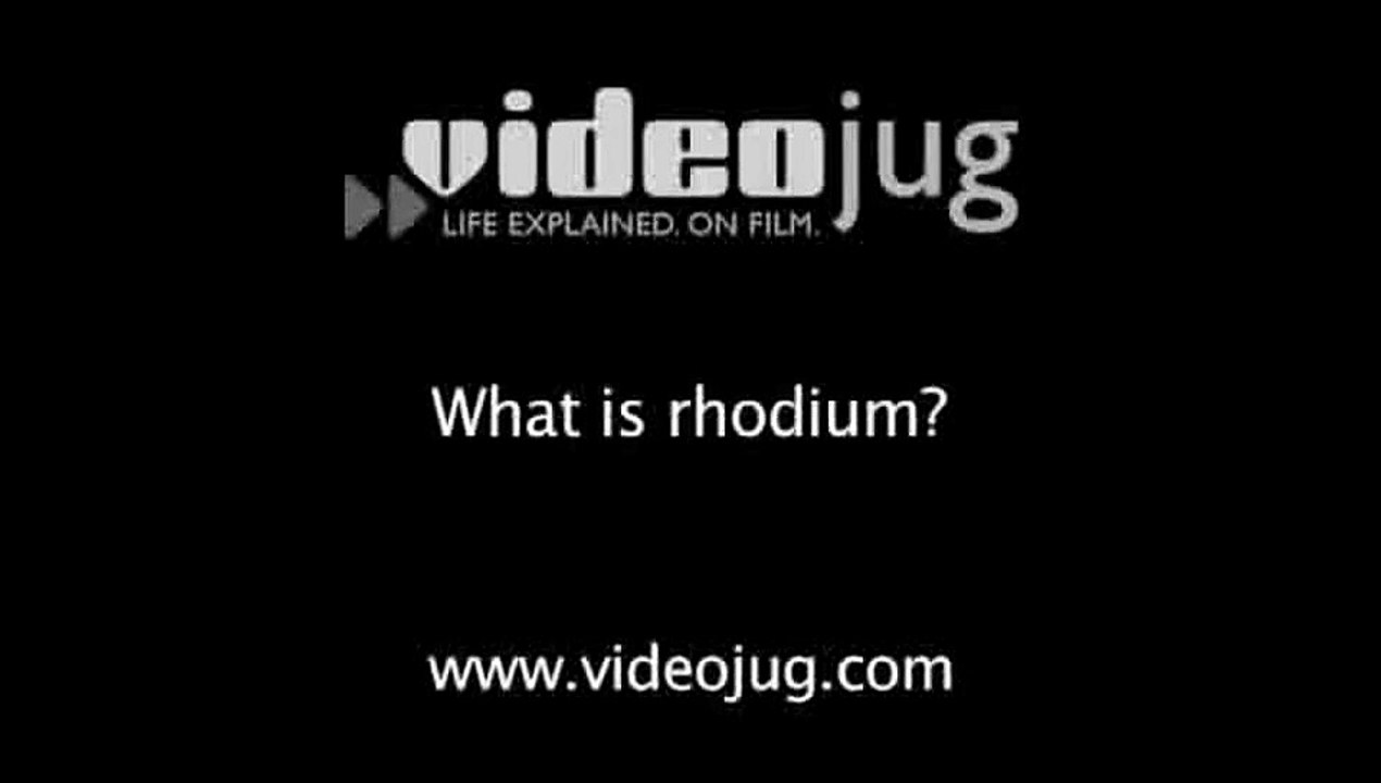 What is rhodium?: Jewelry Metal Questions