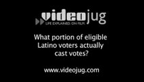 What portion of eligible Latino voters actually cast votes?: Latino Voters