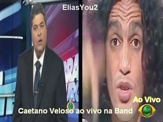 Datena tenta humilhar Caetano Veloso e é humilhado ao vivo.