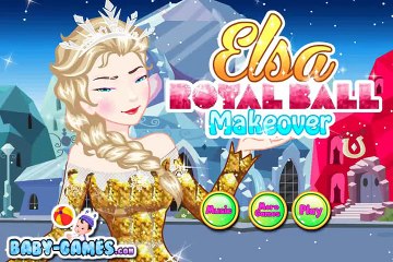 Elsa Ball makeover game - Princess frozen elsa ball make up game