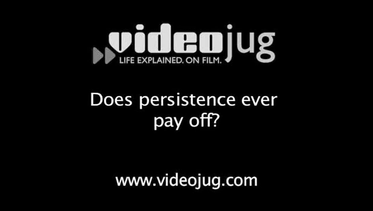 Does persistence ever pay off?: Advice For New Writers