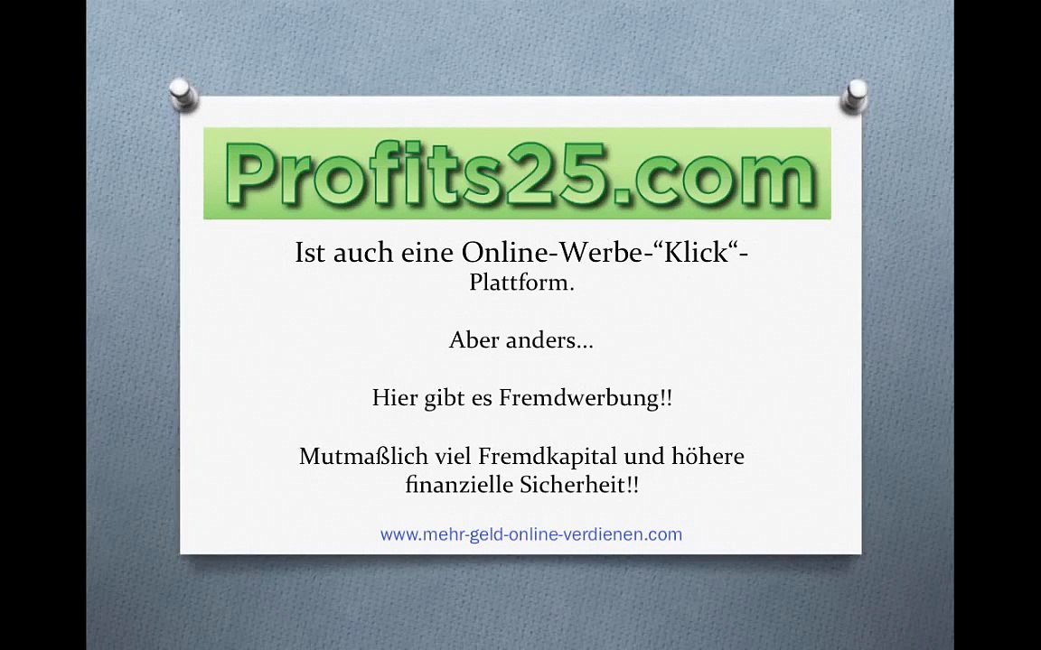 Profits25 Vorstellung Deutschland