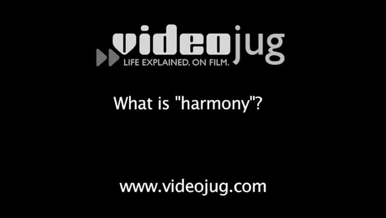 What is 'harmony'?: Piano Terms