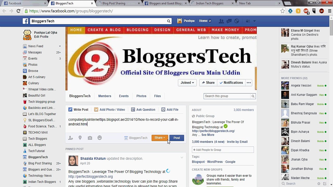 How to know Active group on facebook and Get more traffic to blog