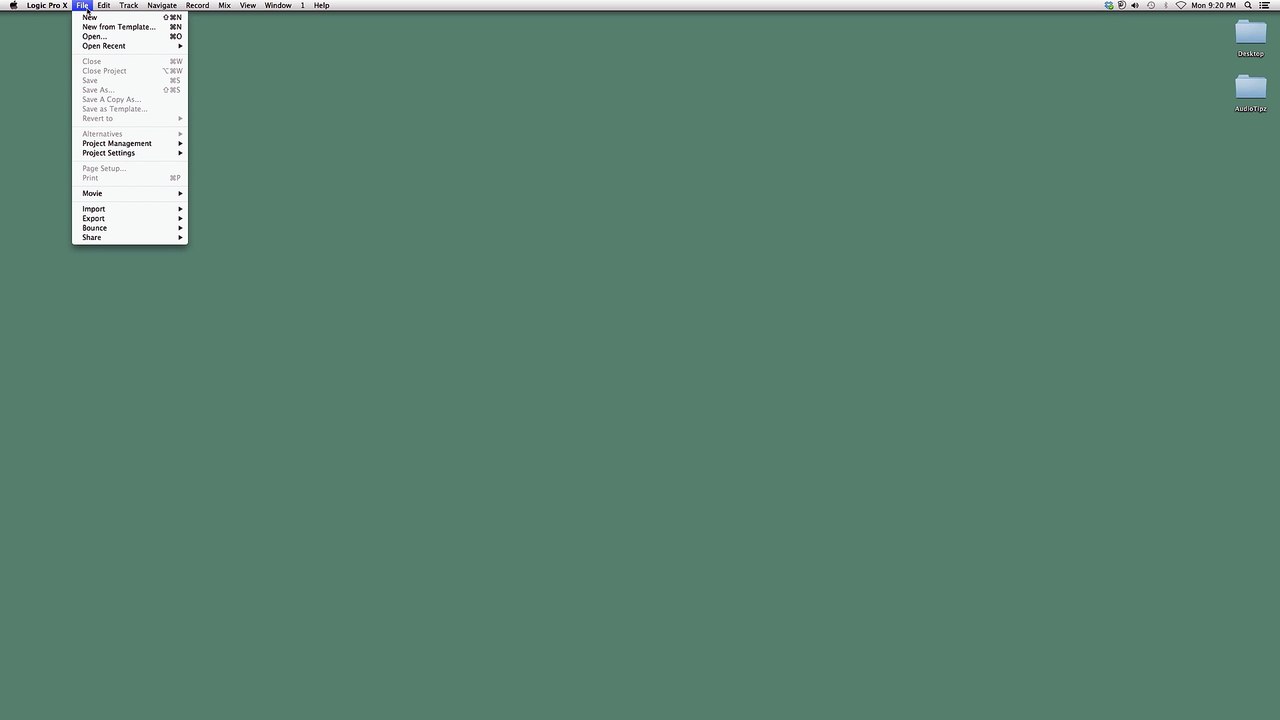 2.How To Start A Project In Logic Pro