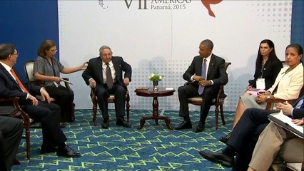 Obama y Castro se reúnen