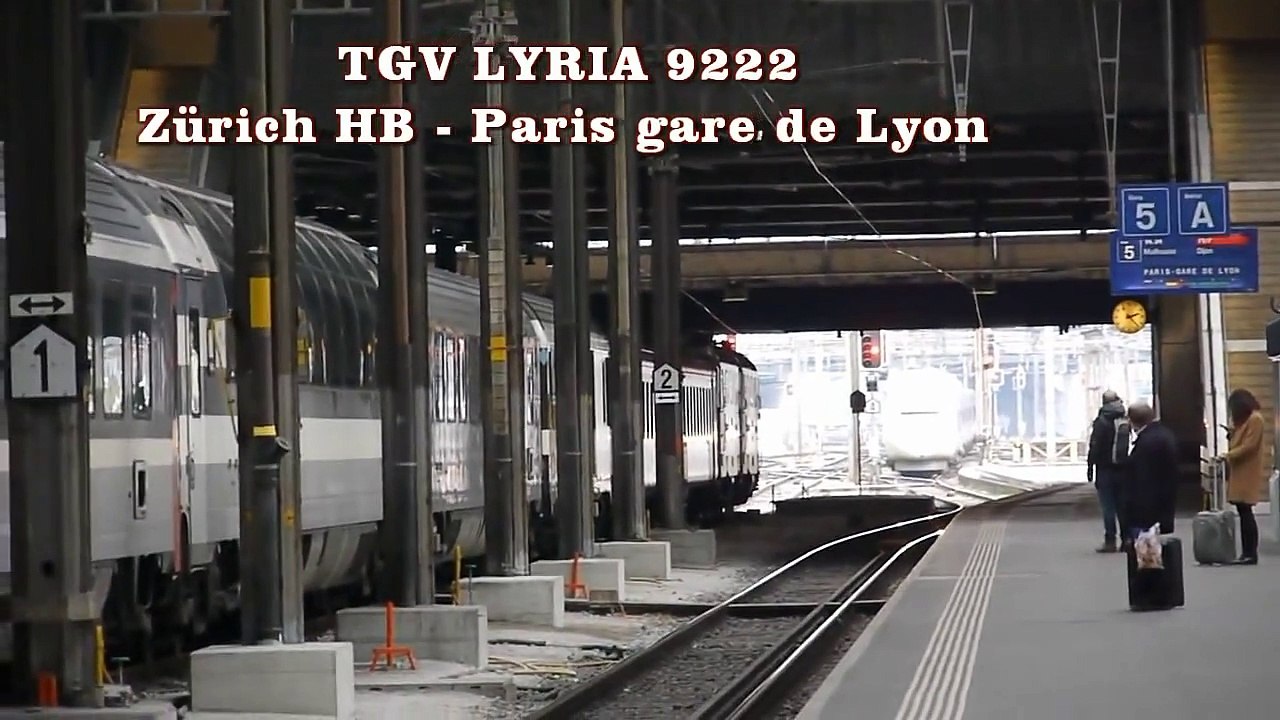Basel SBB TGV LYRIA 9222. Zürich HB - Paris gare de Lyon.