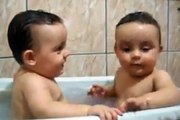 Small BABIES are Enjoying the BATH