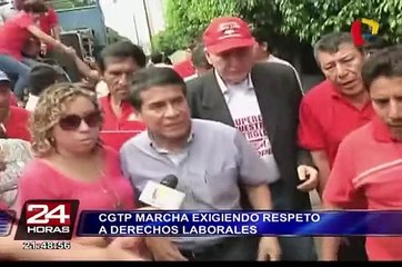 CGTP marcha exigiendo respeto a derechos laborales