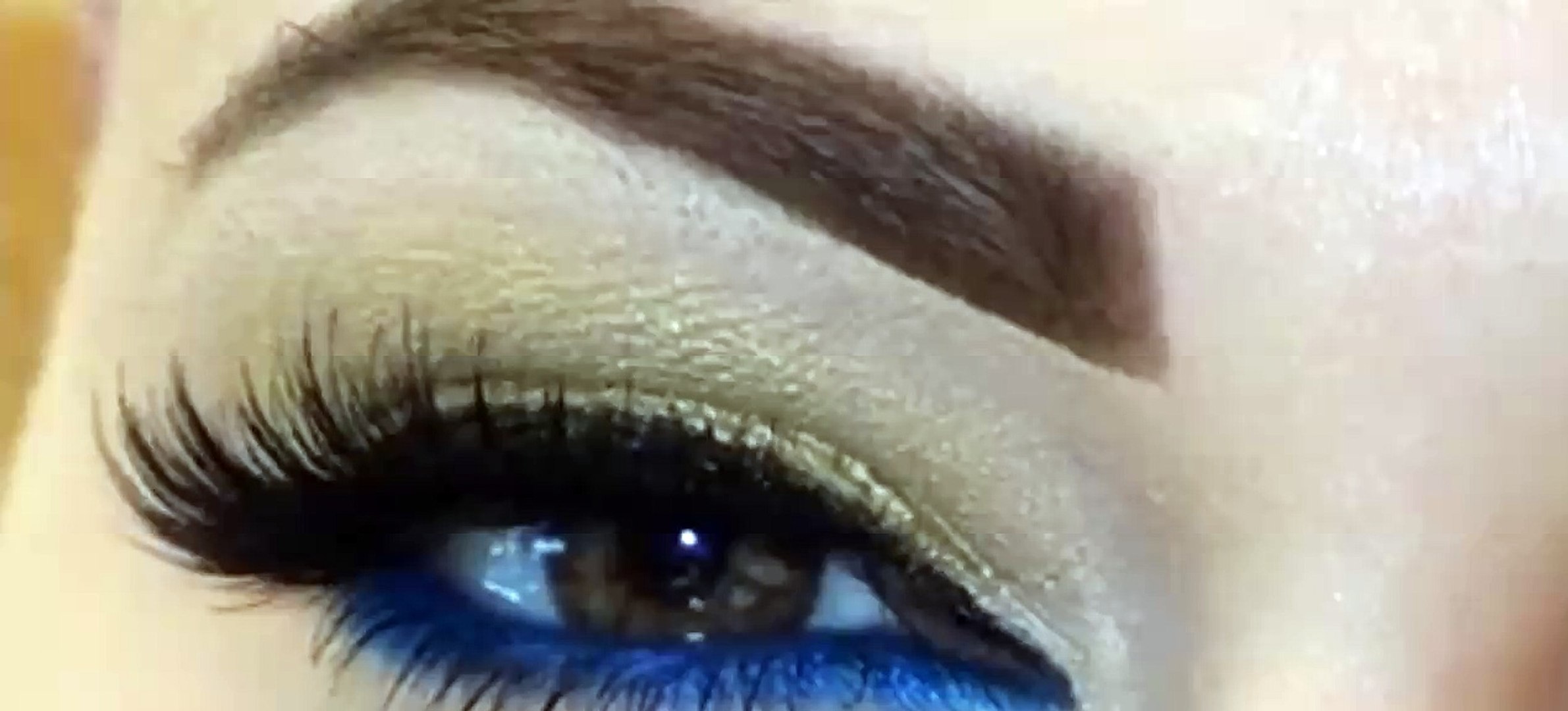 مكياج عيون ذهبي وازرق Easy Gold Blue Makeup Look Video Dailymotion