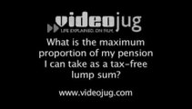 What is the maximum proportion of my pension I can take as a tax-free lump sum?: Personal Pensions