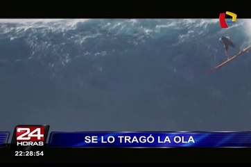 Bloque Deportivo: ola gigante se traga a surfista en Hawái