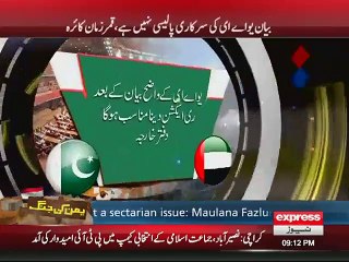 Pakistani politicians response on UAE foreign minister theart