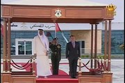 جلالة الملك فى مقدمة مستقبلى سمو امير دولة قطر  لدى وصوله المملكة