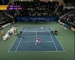 Roger Federer v Andre Agassi Dubai 2005 - amazing point!
