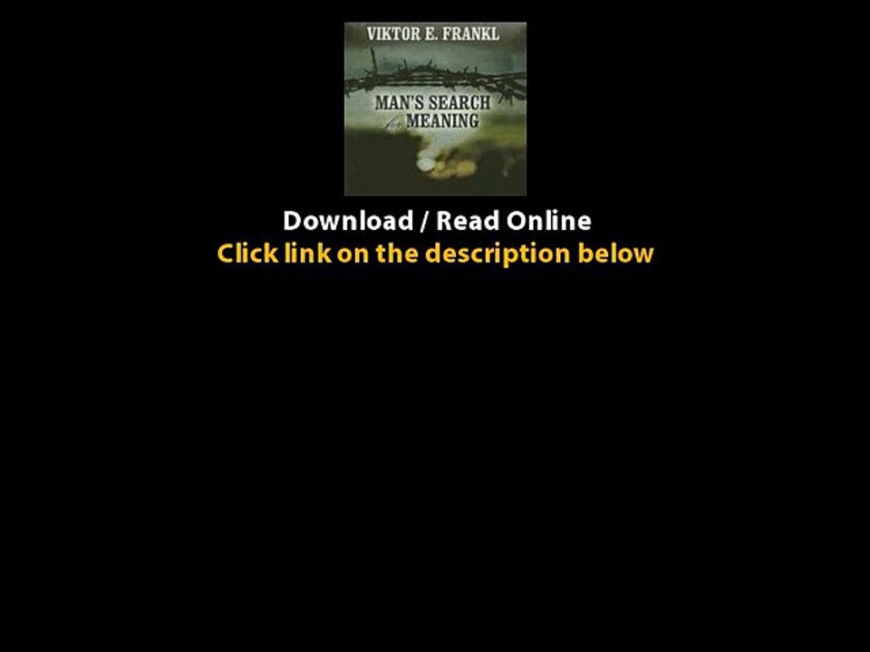 Download Mans Search for Meaning By Viktor E Frankl PDF
