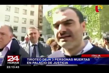 Italia: tiroteo en Palacio Justicia de Milán deja tres muertos