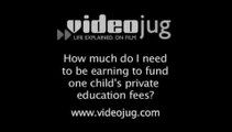 How much do I need to be earning to fund one child's private education fees?: Private Schools