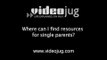 Where can I find resources for single parents?: Single Parent Resources
