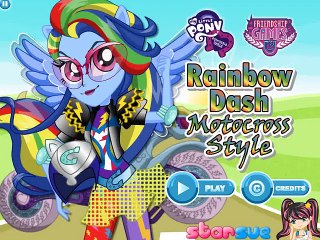 ▐ ╠╣Đ▐► arc style motocross de bord habiller - Dress Up Rainbow Dash avec un style Motocross