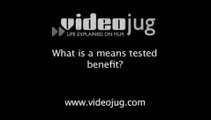 What is a means tested benefit?: Family Benefits