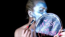 BROOKE CANDY: OPULENCE ~ Blue Glitter Face Makeup from Video !!