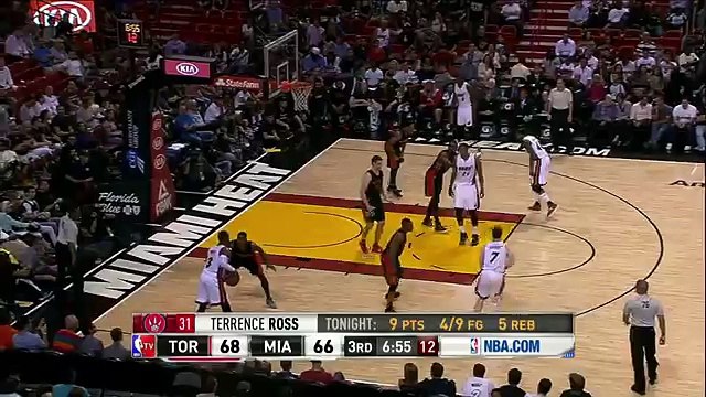 Dwyane Wade Circus Shot _ Raptors vs Heat _ April 11, 2015 _ NBA Season 2014_15