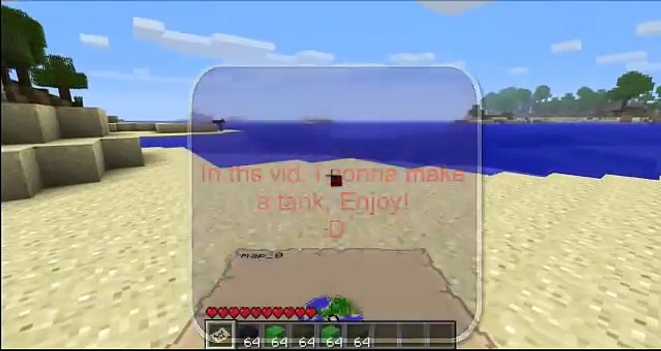 Minecraft- How To Make A Tank (can't drive)