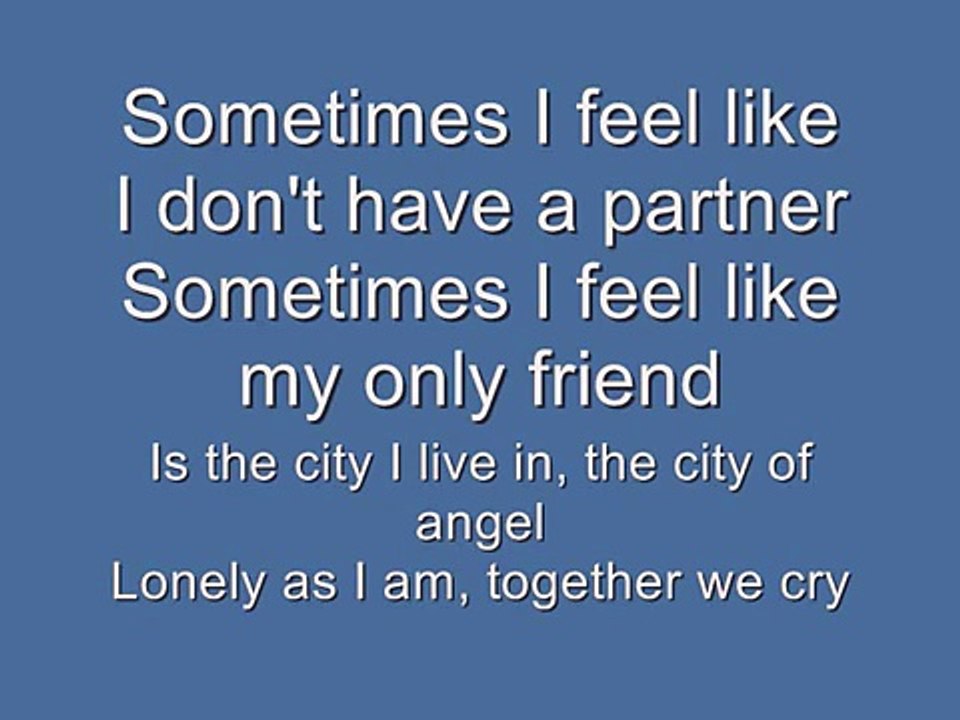 Red Hot Chili Peppers - Under The Bridge (Lyrics)