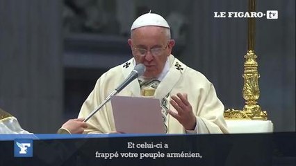 Le pape François évoque le "génocide" arménien