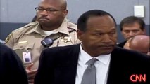 OJ Simpson : GUILTY !  - OJ reacts as he hears the jury verdict