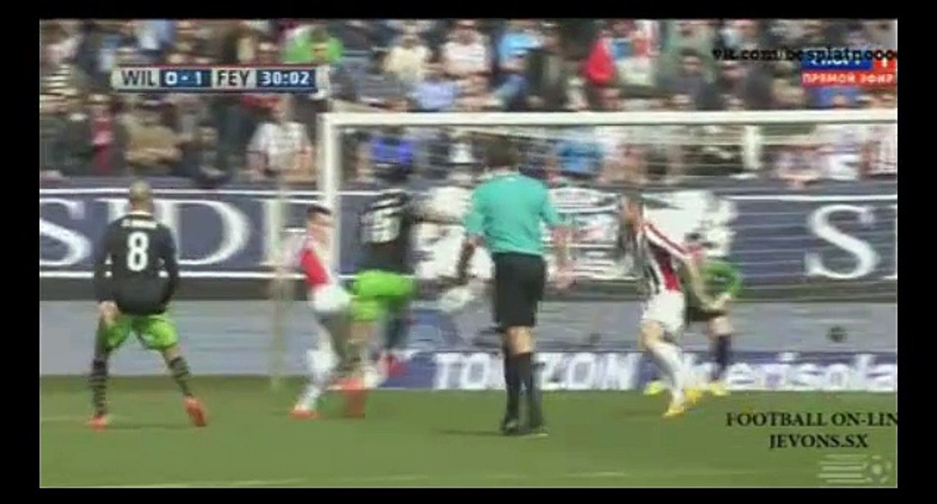 All goals - Willem II 2-2  Feyenoord | 12.04.2015