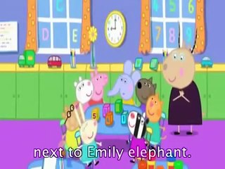 Peppa Pig Cartoon English Emily Elephant with subtitle