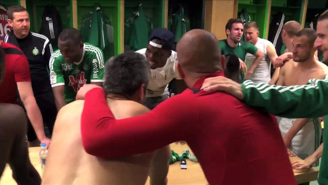 La joie des Verts après ASSE - Nantes (1-0)