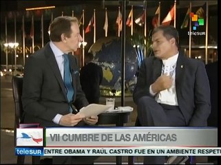 Rafael Correa: Obama es rebasado por el sistema político de EE.UU.