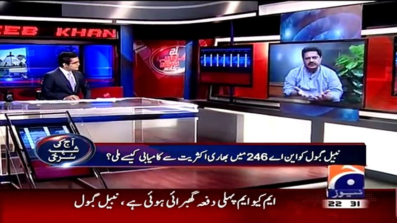 Aaj Shazaib Khanzada K Sath 9th April 2015 On Geo News Imran Khan AT karachi