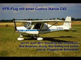 VFR Rundflug mit einer C42 übers Ahrtal bis zum Rhein bei Sinzig / Bad Breisig